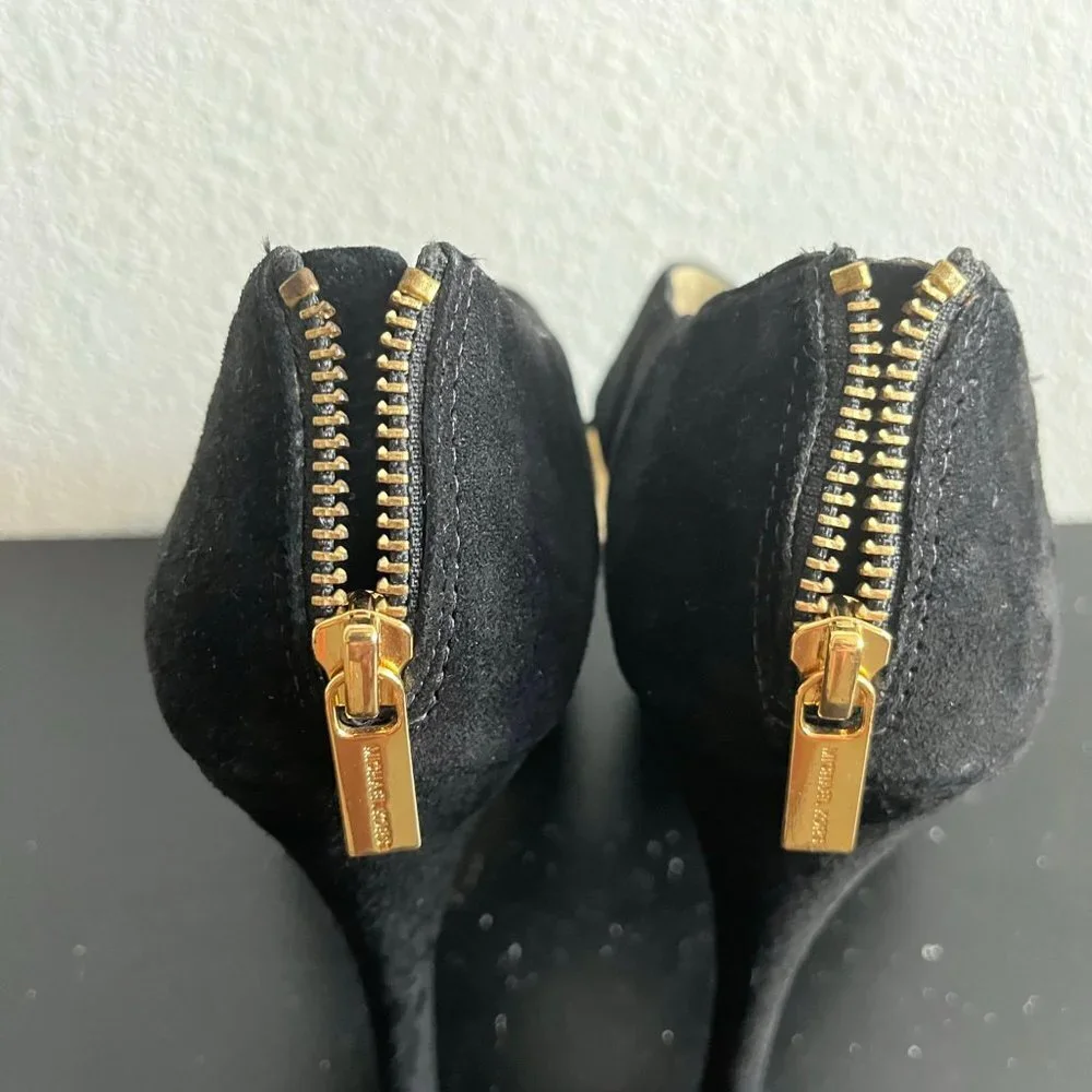 Michael Kors Women's Black Suede Platform Heels Size 9.5 Style AF13E